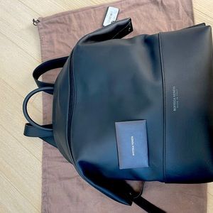 Bottega Veneta Black Leather Backpack